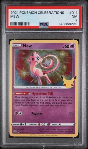 2021 POKEMON CELEBRATIONS #011 MEW PSA 7