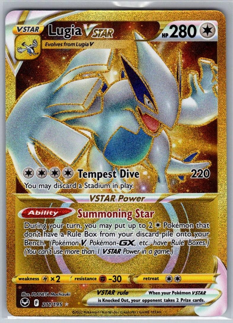 2022 Lugia VSTAR 211/195 Pokemon Silver Tempest SEC