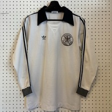 Vintage 1984-85 WEST GERMANY Meier #10 Adidas Home Collar Futbal soccer jersey L