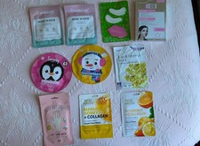 Lot Of 11 Masks 9 Facial 1 Eye Lips 1 Hand Various Beauty Mask Face
