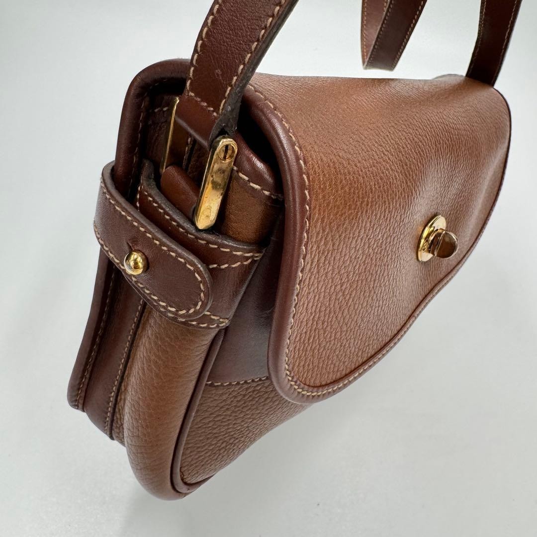 GUCCI Turnlock Leather Shoulder Bag Brown Authentic Crossbody Vintage thumbnail 9