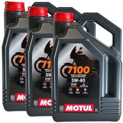 3x4 Liter Motul 7100 Motorrad Öl  4T Motoröl 5W40 Vollsynthetisch 5W-40 ESTER