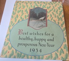 Original, 1934 Complementary Calendar From Henry Smith Sons,. Inc.