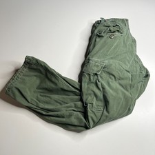 Vintage 1960s US Army OG-107 Ripstop Poplin Field Pants Wind Resistant Military