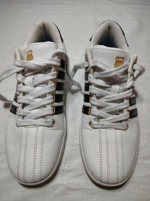 Women's White & Gold K-Swiss VN Sneakers Size 7.5