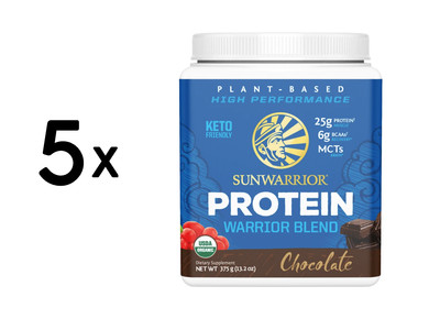5 x Sunwarrior Warrior Blend Organic (375g) Chocolate (58,66 EUR/kg)
