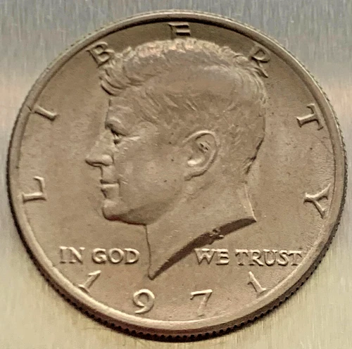 1971 Kennedy Half Dollar No Mint Mark