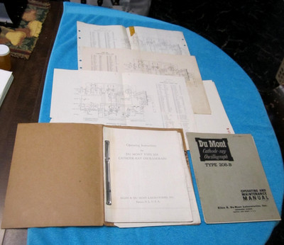 Du MONT CATHODE-RAY OSILLOGRAPH OPERATING AND MAINTENANCE MANUAL/ TYPE 208, 208B