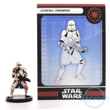 Star Wars Miniatures Champions of the Force 38/60 Utapau Trooper Card COMBO Ship