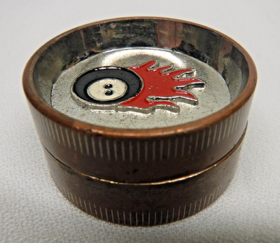 Vintage 2 pc Metal Herb Tobacco Grinder Crusher 1.5 x .75