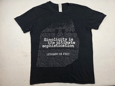 Leonardo Da Vinci Simplicity Is The Ultimate Sophistication Vitruvian Shirt L
