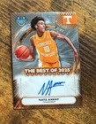 2025-26 Bowmans University Best Autograph #BA-NA Nate Ament #X16890