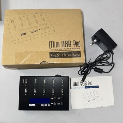 EZ Dupe 1 to 9 USB Duplicator - Flash Media Pro Copier Cloner & Erase
