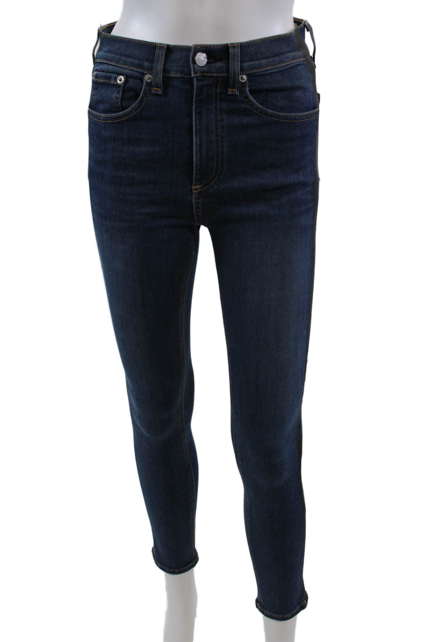 Rag & Bone Women's Midrise Five Pocket Medium Wash Skinny Denim Pants Size 27Free Shipping in US $100+ Orders | $6.95 Orders Below
