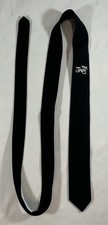 Vintage 80s Black Skinny Neck Tie Featuring The Jam Hand Painted Logo Punk Mod