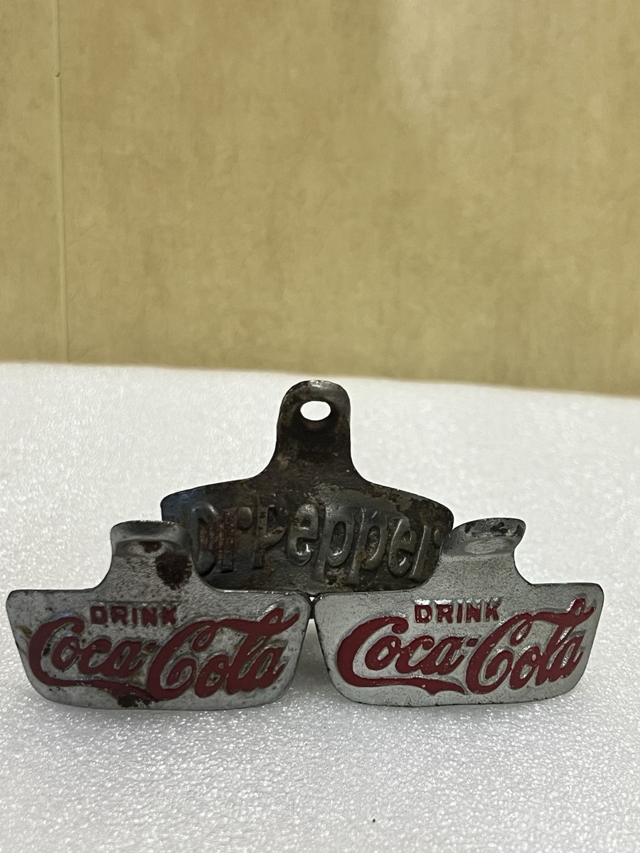 Vintage Coca-cola and Dr. Pepper 3” Wall Mount Bottle Opener STARR