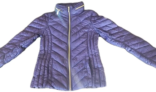 MICHAEL Michael Kors Giacca Donna S Prugna Imbottibile Piumino Imbottito Tampone Zip Oro