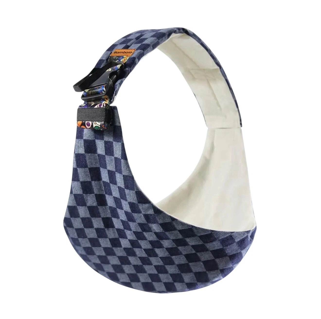 Bambora Checkered Baby Sling Carrier Multicolor Square Design - NEW