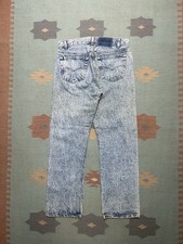 Vintage 80s Levi  s 501 jeans acid stone wash button fly straight leg USA 32x29
