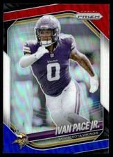 2025 Prizm Red White Blue Prizms Ivan Pace Jr Minnesota Vikings #77