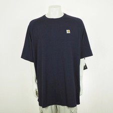 New Carhartt FR Flame Resistant Tee Shirt Mens 4XL Navy Blue Workwear Work-Dry