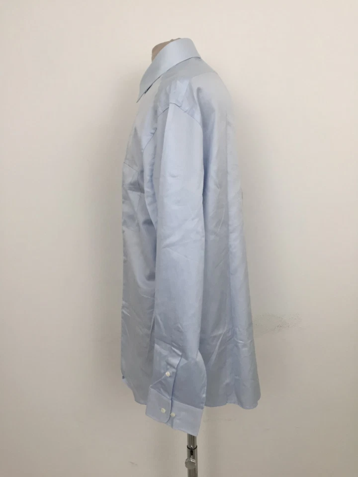 Camisa Formal IKE BEHAR Para Hombre Talla 16.5 Azul 120s Dos Capas Bolsillo Botones Nueva F1 Foto 2 de 4