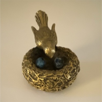 Max Factor Hypnotique Solid Vintage Perfume Bird Nest Container 0.11 oz