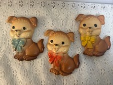 Vintage Miller Studios Wall Plaques Dogs Pupp...