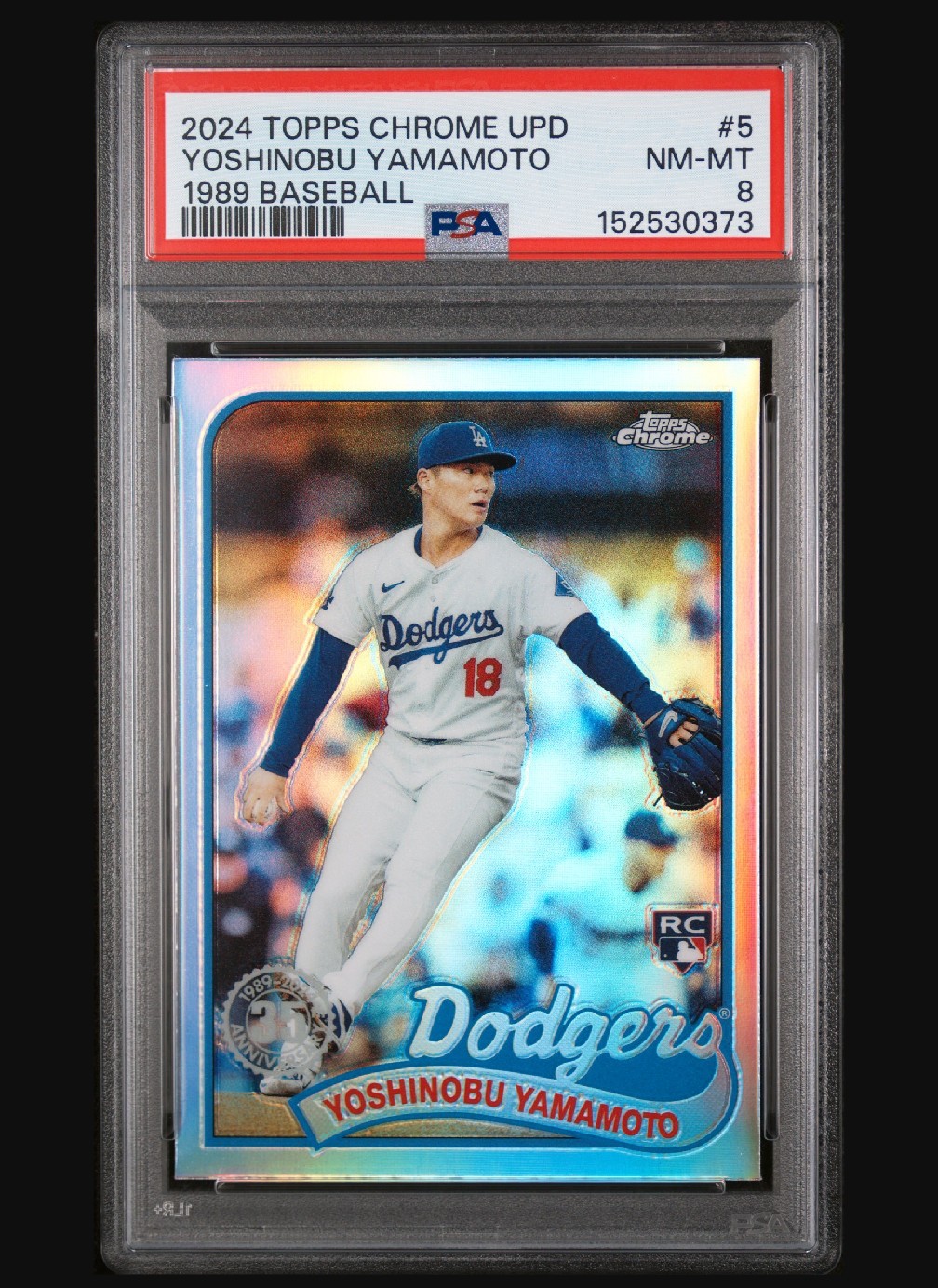2024 Topps Chrome Update - 1989 Topps Baseball Yoshinobu Yamamoto #89CU-5 PSA 8