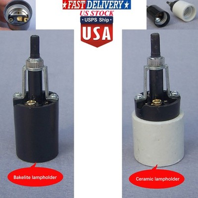 Turn Knob Rotary Bulb Lamp Socket Replacement Switch E27 - On Off Accessory #USA