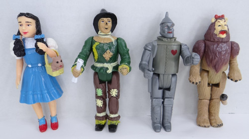 Vintage The Wizard Of Oz 1988 MGM Turner Poseable Action Figures 4" Dorothy Toto