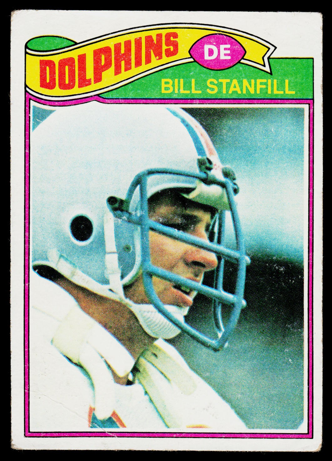 Bill Stanfill, 1977 Topps, #16, Miami Dolphins,