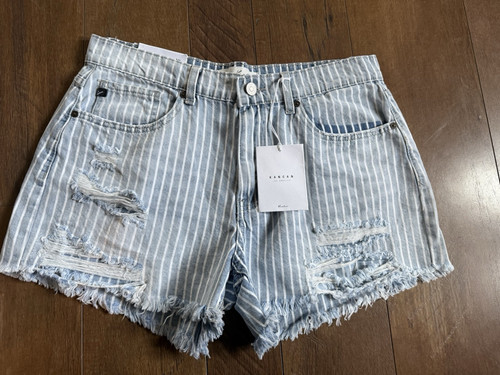 New! Kancan Frayed Striped Shorts! (women's XL)
