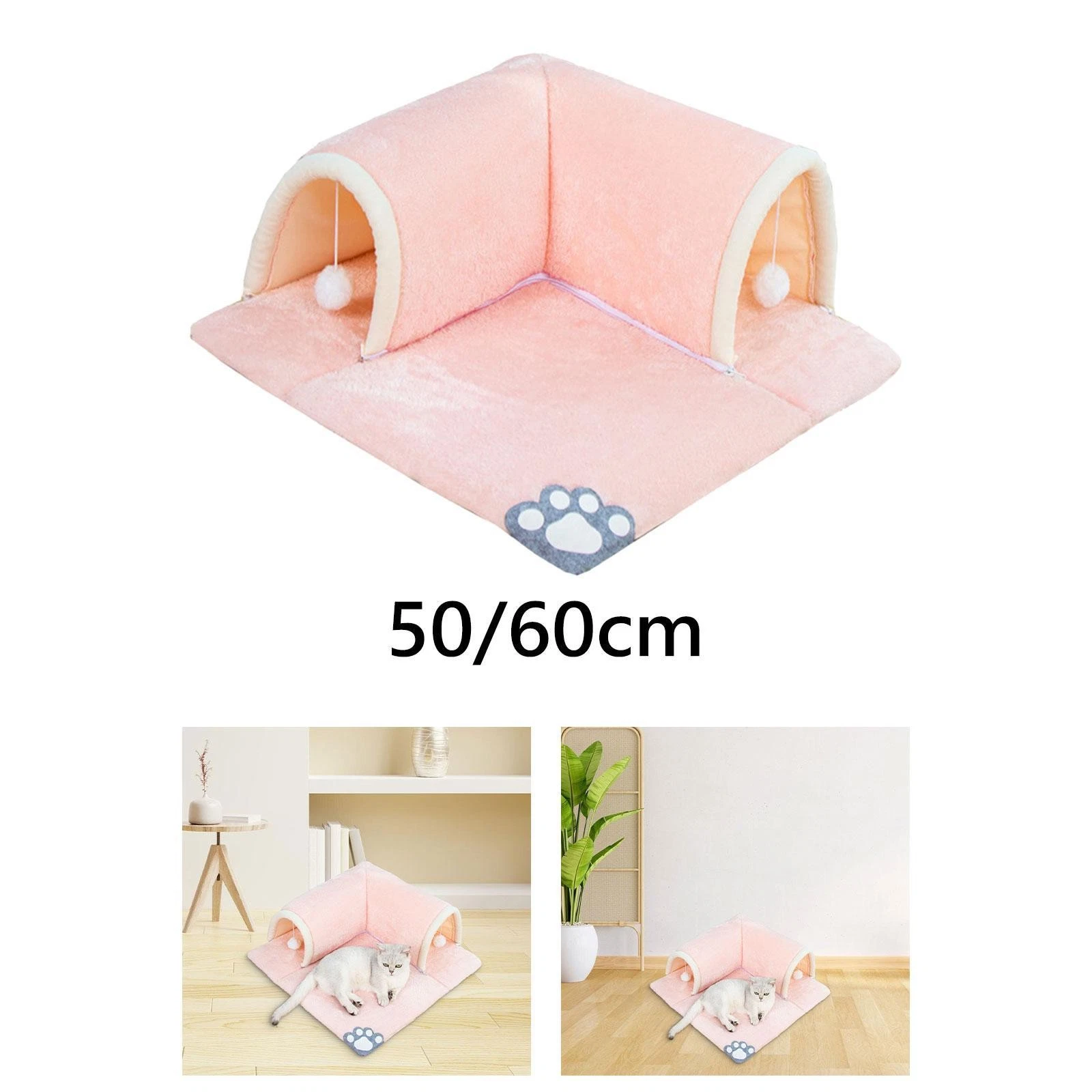 Cat Tunnel Foldable Self Entertainment Play Tent Cat Passage Runway Cat Toys