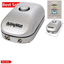 Active Aqua Silent Air Pump: 2 Outlets, 3W, 7.8 L/min - Perfect for Aquariums