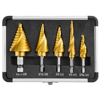 Aluminum Case Step Drill Bit Collection