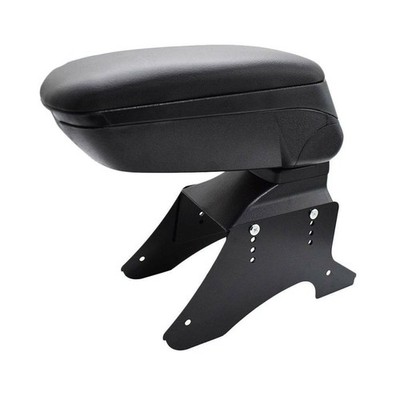 Sliding Armrest Console Box Black Leatherette for F150 15-19