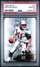 PSA 10 GEM MINT 1996 METAL DREW BLEDSOE #72 PATRIOTS 40761 B295
