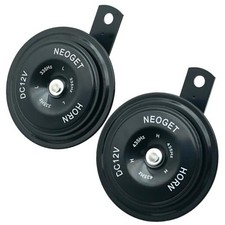 Disc Horn 12V Electric Loud High Low 2 Tone Horn Replacement Kit 90mm Black