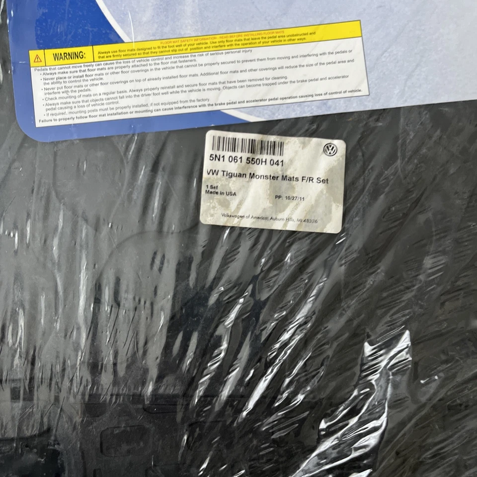 Volkswagen Tiguan/Tiguan Limited 2009-2018 alfombrilla Monster genuina 5N1-061-550-H-041 Foto 2 de 4