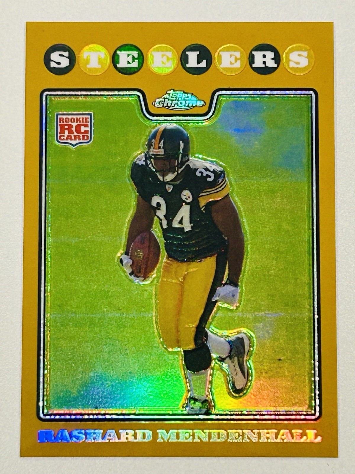 Rashard Mendenhall Topps Chrome #TC182 Gold Refractor