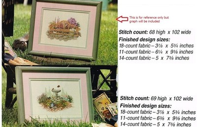 COUNTRY GARDEN &  VICTORIAN GARDEN  CROSS STITCH PATTERN ONLY  -  3AFF