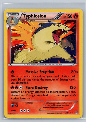 Typhlosion 20/162 Breakthrough Holo 2015 MP XY