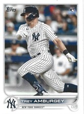 2022 Topps Baseball Rookie Card RC Trey Amburgey #263 New York Yankees - MLB +