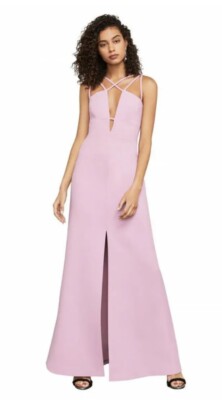 BCBG MAXAZRIA マキシドレス　ピンク NWT BCBG MAXAZRIA PADMA CUTOUT FRONT SLIT GOWN MAXI DRESS SIZE 0