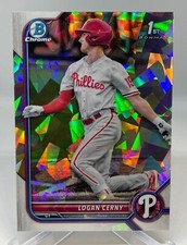Logan Cerny 2022 Bowman Chrome 1st Bowman Atomic Refractor Phillies #BCP-120 