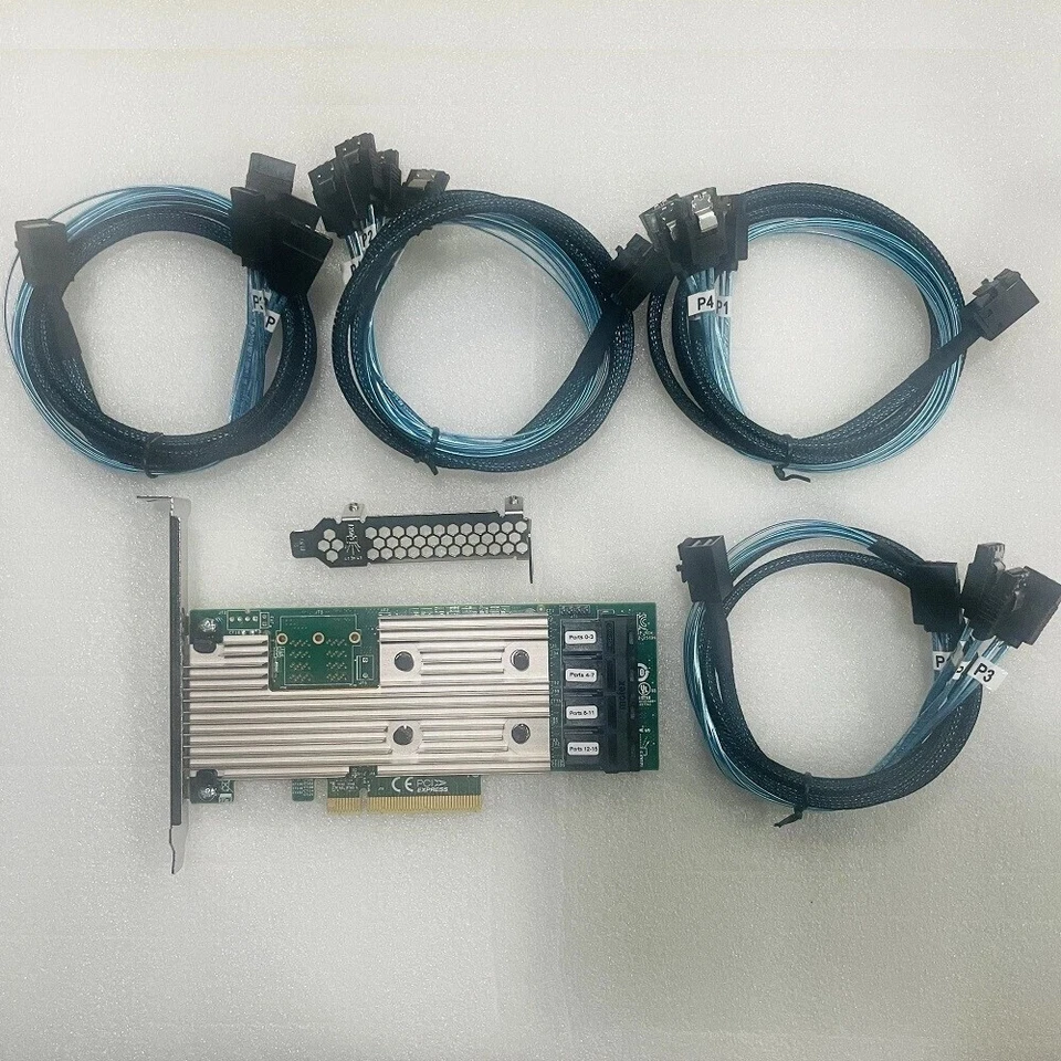 LSI 9305-16i SATA SAS 12Gbs RAID Controller PCIe 3.0 x8 IT-Mode 4* SFF-8643 SATA