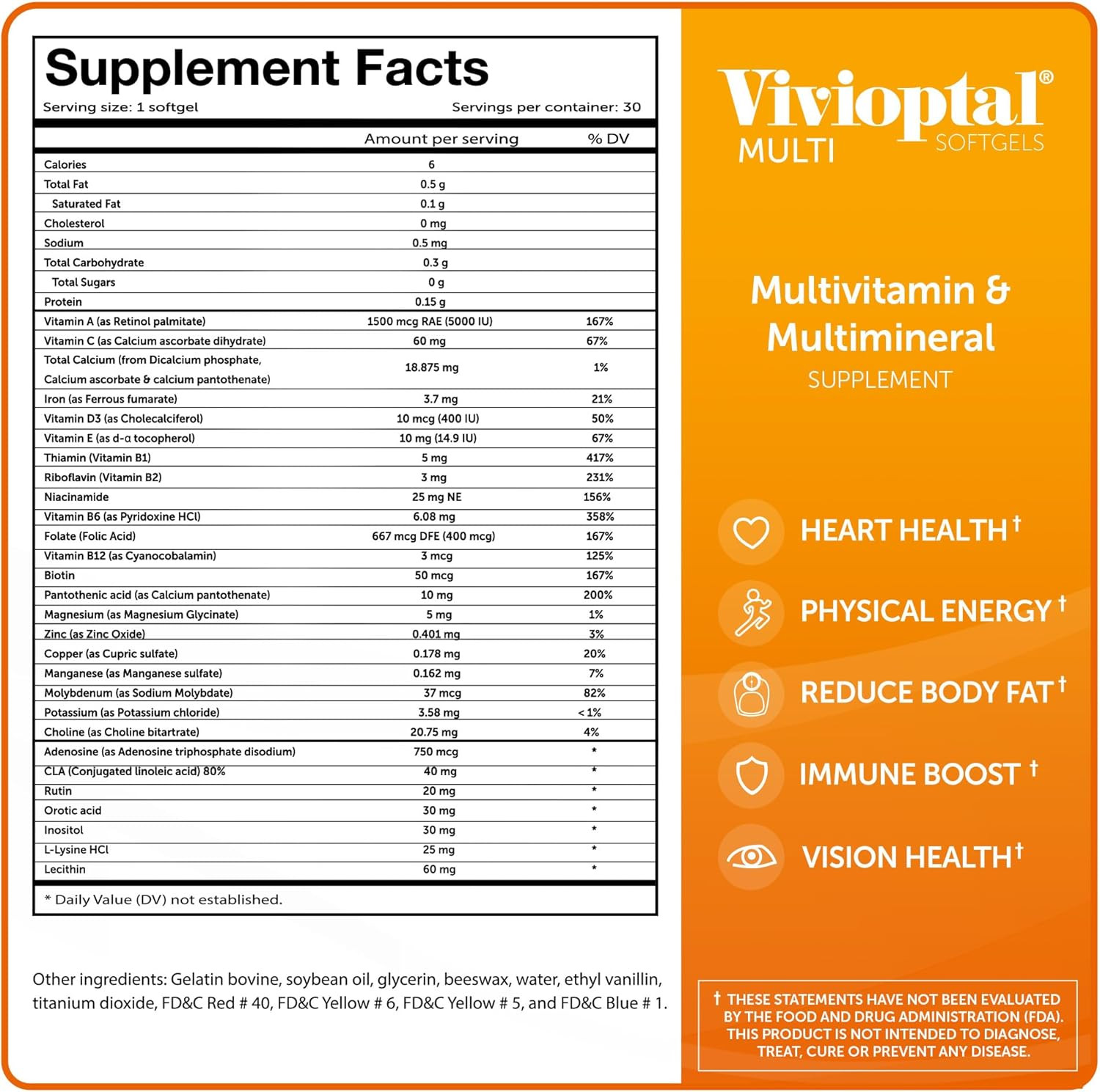 Vivioptal Multi, 30 Softgels, Multivitamin & Multimineral, Gluten Free, German F