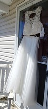 White/Ivory 2-piece Wedding Dress