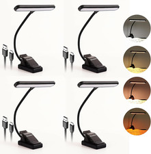 4 Pack 28 LED Music Stand Lights, Eye Caring Clip-On Piano Light, Blue Light Blo